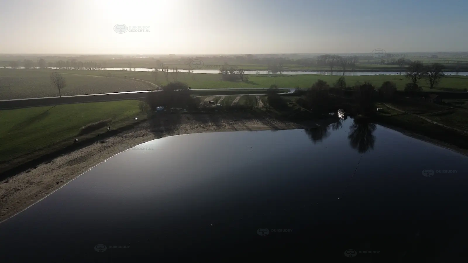 Strandbad Well luchtfoto