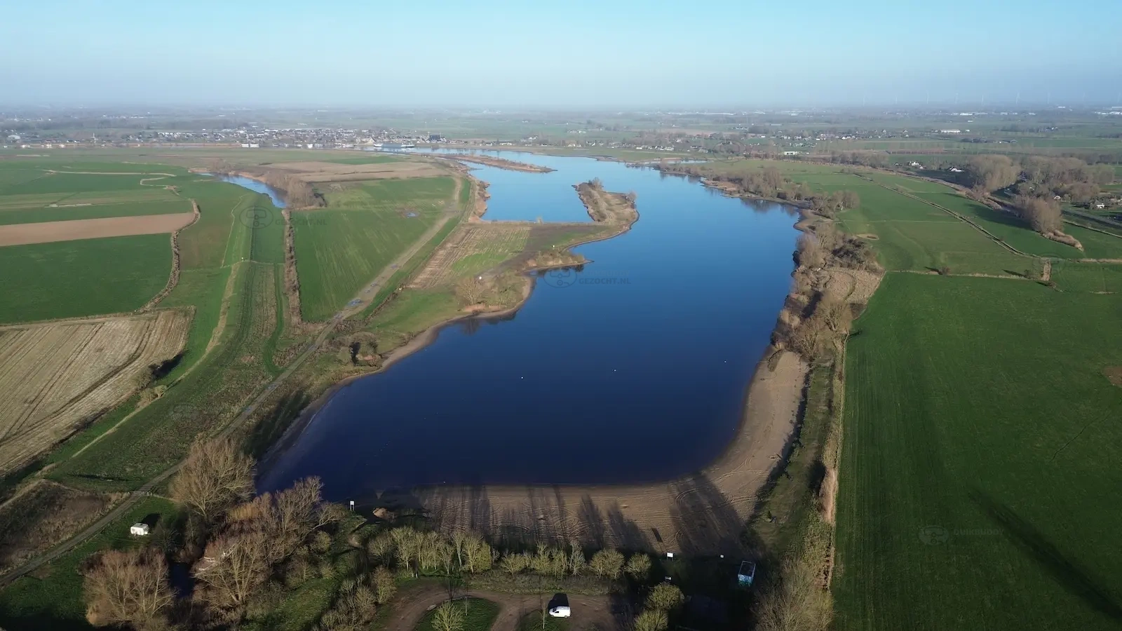Strandbad Well luchtfoto