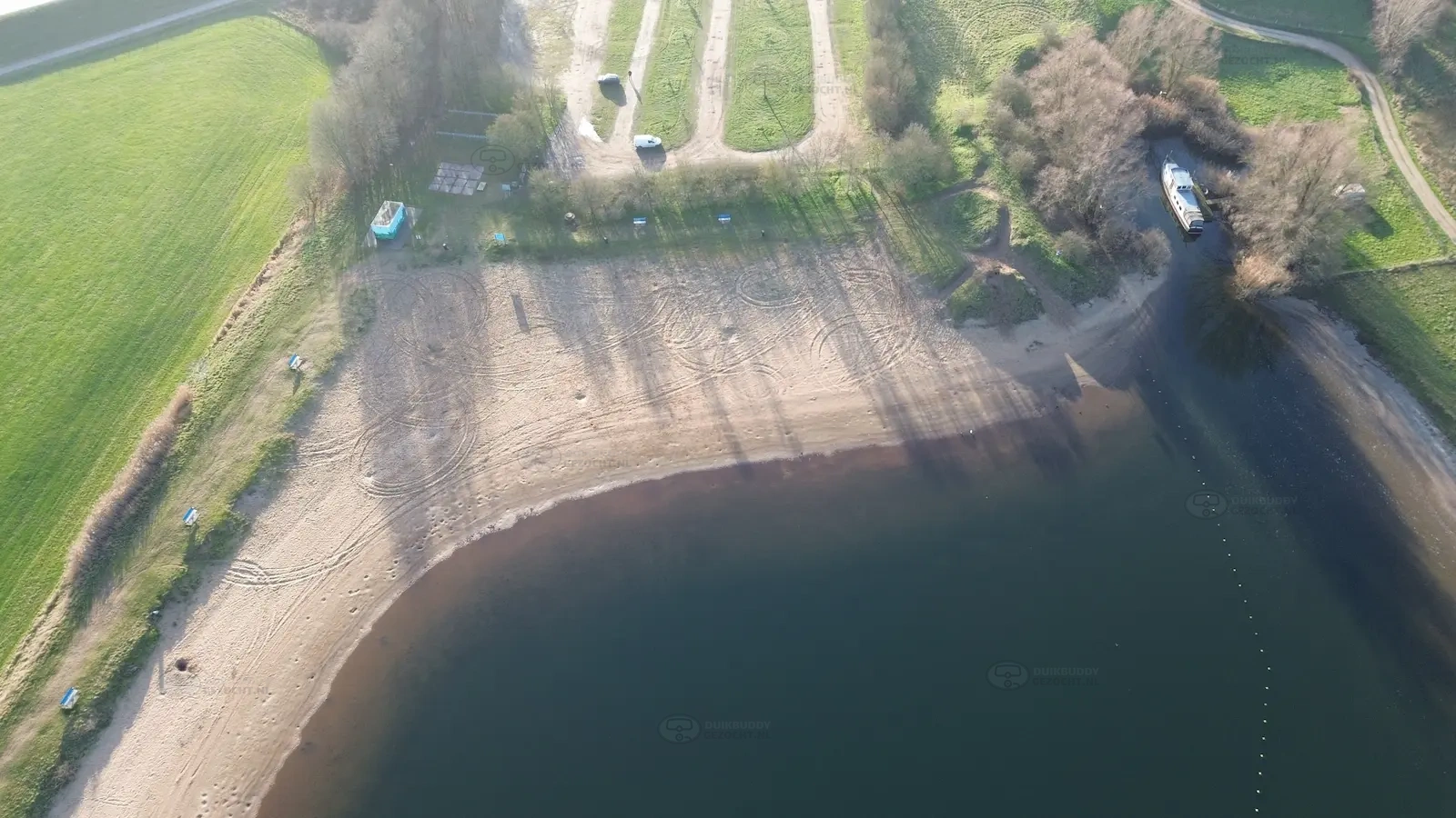 Strandbad Well luchtfoto overzicht